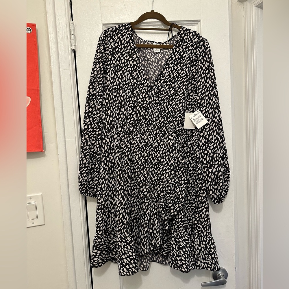 Nordstrom wrap dress in animal print